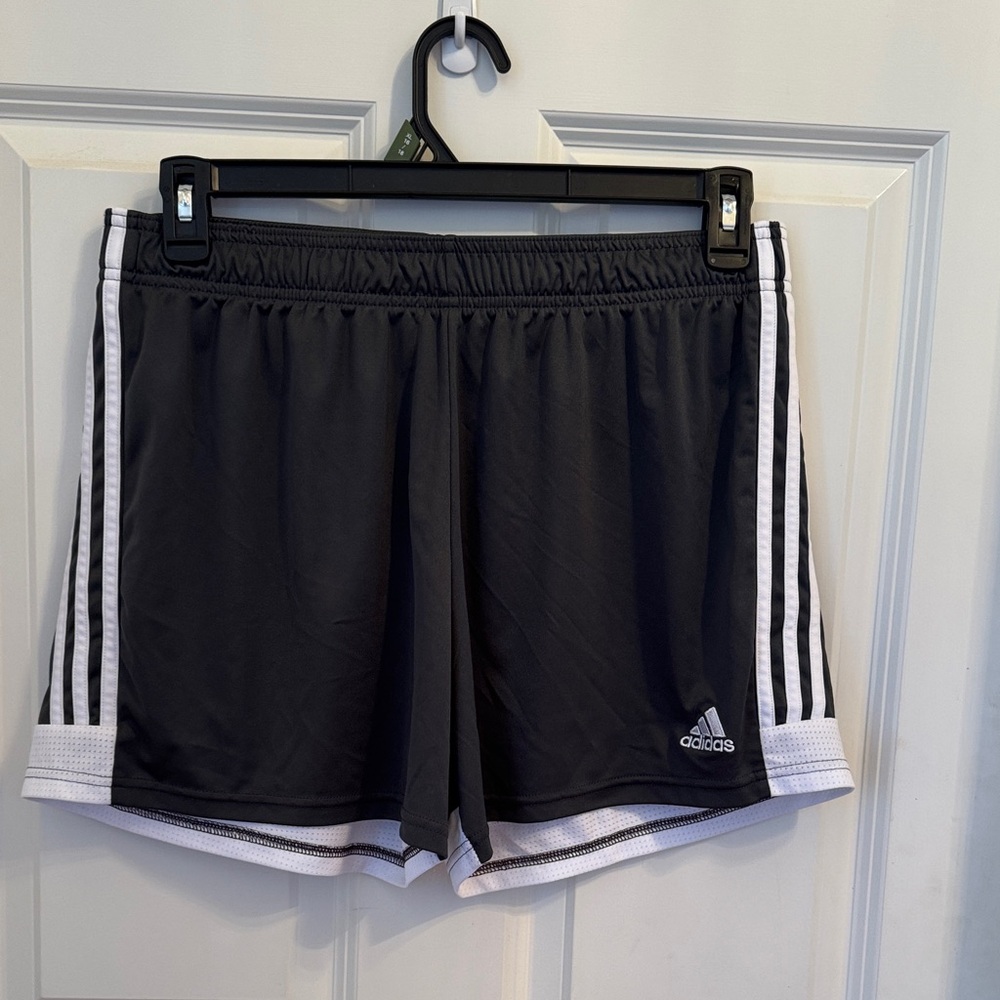 Adidas Women's Athletic Shorts in Gray and White. A-11